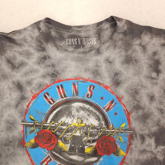 Guns N Roses Band Short Sleeve Graphic Shirt Womens Size Large L Tie Dye - Picture 1 of 9